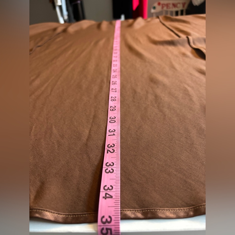 Enza Costa Satin Wrap Skirt In Saddle Brown Size 0/Xs - Picture 13 of 16